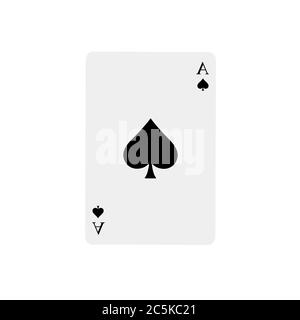 Carte da gioco su sfondo bianco. Mano di poker del casinò vincente. Illustrazione vettoriale in stile piatto alla moda. EPS 10. Illustrazione Vettoriale