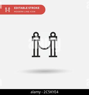 Icona vettore semplice barriera. Modello di disegno simbolo illustrazione per elemento UI mobile Web. Pittogramma moderno a colori perfetto su tratto modificabile. Icone di barriera per il vostro progetto aziendale Illustrazione Vettoriale