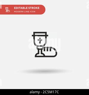 Icona vettore semplice comunione. Modello di disegno simbolo illustrazione per elemento UI mobile Web. Pittogramma moderno a colori perfetto su tratto modificabile. Icone di comunione per il vostro progetto di affari Illustrazione Vettoriale