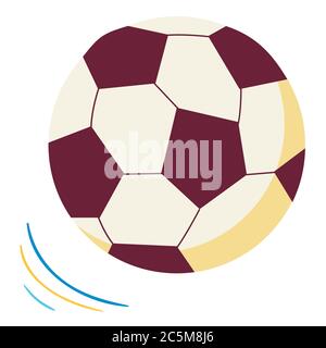 Pallone da calcio isolato su sfondo bianco. Illustrazione vettoriale EPS 10. Illustrazione Vettoriale