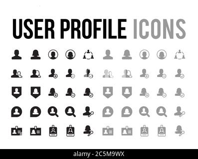 Icona del vettore del profilo utente per l'app e il sito Web mobile che risponde Illustrazione Vettoriale
