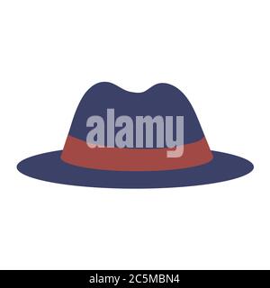 Cappello uomo. Illustrazione vettoriale EPS 10 in stile piatto e trendy isolato. Illustrazione Vettoriale