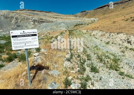 Skull Valley, Utah, USA - 14 agosto 2014: La miniera di Poverty Point Foto Stock