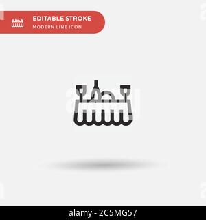 Icona di un semplice vettore. Modello di disegno simbolo illustrazione per elemento UI mobile Web. Pittogramma moderno a colori perfetto su tratto modificabile. Icone di festa per il vostro progetto di affari Illustrazione Vettoriale