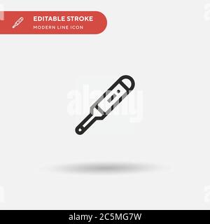 Icona vettore semplice Celsius. Modello di disegno simbolo illustrazione per elemento UI mobile Web. Pittogramma moderno a colori perfetto su tratto modificabile. Icone Celsius per il vostro progetto aziendale Illustrazione Vettoriale