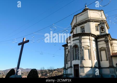 chiesa di Santa Maria al Monte a Torino (Piemonte), monastero barocco sulla cima del Monte dei Cappuccini Foto Stock