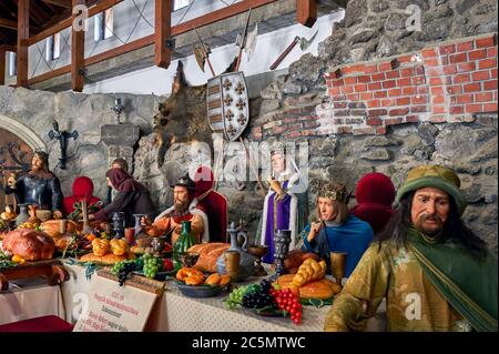 Visita al castello di Visegrad, Ungheria Foto Stock