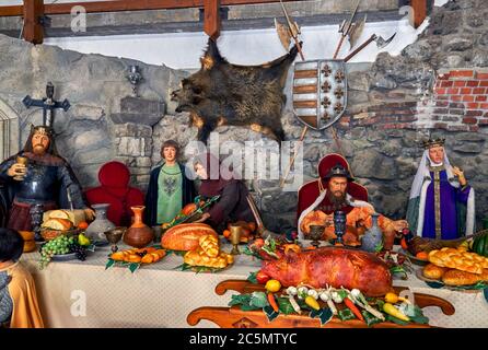 Visita al castello di Visegrad, Ungheria Foto Stock