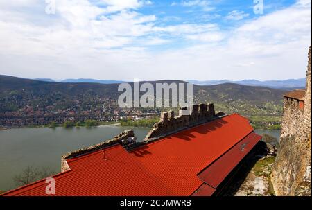 Visita al castello di Visegrad, Ungheria Foto Stock