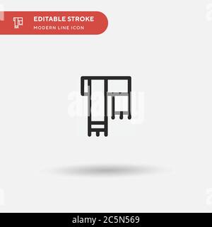Icona vettore semplice scarf. Modello di disegno simbolo illustrazione per elemento UI mobile Web. Pittogramma moderno a colori perfetto su tratto modificabile. Icone di sciarpa per il vostro progetto di affari Illustrazione Vettoriale