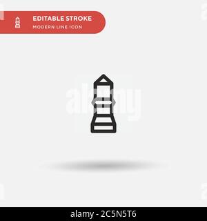 Obelisco di Luxor icona vettore semplice. Modello di disegno simbolo illustrazione per elemento UI mobile Web. Pittogramma moderno a colori perfetto su tratto modificabile. Luxor Obelisco icone per il vostro progetto di business Illustrazione Vettoriale
