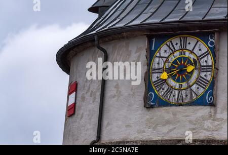 Visita al castello di Hohenwerfen a Salzkammergut, Austria Foto Stock