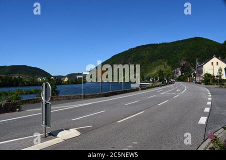 Lungomare Brodenbach, Valle Mosel Foto Stock