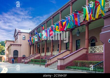 Edificio della Casa del Parlamento che ospita il governo dello Stato del NSW, Macquarie Street, Sydney Australia Foto Stock