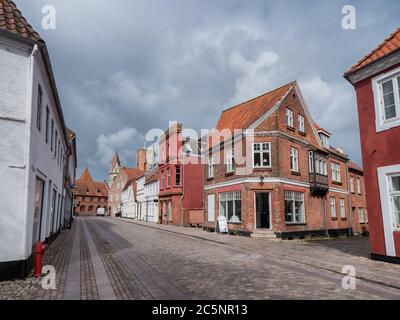 Piazza St Catharinae a Ribe, Esbjerg Danimarca Foto Stock