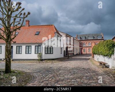 Piazza St Catharinae a Ribe, Esbjerg Danimarca Foto Stock