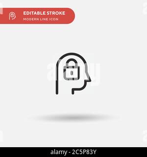 Icona vettore semplice segreto. Modello di disegno simbolo illustrazione per elemento UI mobile Web. Pittogramma moderno a colori perfetto su tratto modificabile. Icone segrete per il vostro progetto aziendale Illustrazione Vettoriale