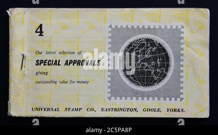 Universal Stamp Co Eastrington by Dennis J Hanson francobollo opuscolo di approvazioni speciali - UK Foto Stock