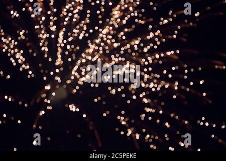 Happy diwali - illuminazione puntini sfondo sfocato Foto Stock
