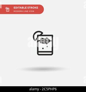 Cuba Libre icona semplice vettore. Modello di disegno simbolo illustrazione per elemento UI mobile Web. Pittogramma moderno a colori perfetto su tratto modificabile. Cuba Libre icone per il vostro progetto di business Illustrazione Vettoriale
