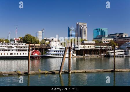 Delta King Battello a Vapore nella Città Vecchia a Sacramento, California, Stati Uniti d'America Foto Stock