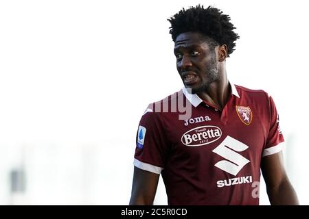Torino (Italia) 4 luglio 2020 . Campionato Italiano di Calcio Serie A. Temitayo Aina del Torino FC durante la Serie A partita tra Juventus FC e Torino FC. Juventus FC vince il 4-1 rispetto al Torino FC. Credit: Marco Canoniero/Alamy Live News Foto Stock