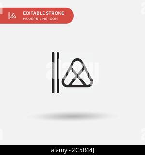 Icona vettore semplice Zongzi. Modello di disegno simbolo illustrazione per elemento UI mobile Web. Pittogramma moderno a colori perfetto su tratto modificabile. Icone Zongzi per il vostro progetto aziendale Illustrazione Vettoriale