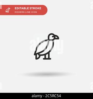 Icona vettore semplice Horus. Modello di disegno simbolo illustrazione per elemento UI mobile Web. Pittogramma moderno a colori perfetto su tratto modificabile. Icone Horus per il vostro progetto aziendale Illustrazione Vettoriale