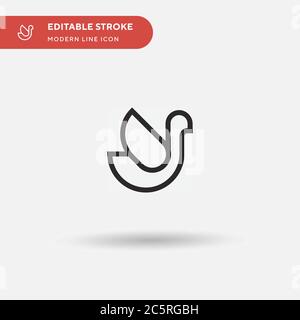 Icona vettore semplice pace. Modello di disegno simbolo illustrazione per elemento UI mobile Web. Pittogramma moderno a colori perfetto su tratto modificabile. Icone di pace per il vostro progetto aziendale Illustrazione Vettoriale