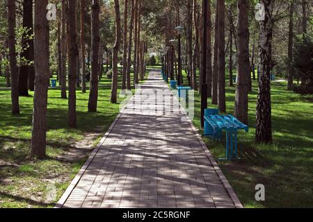 Parco del presidente nella città di Almaty, Kazakistan. Foto Stock