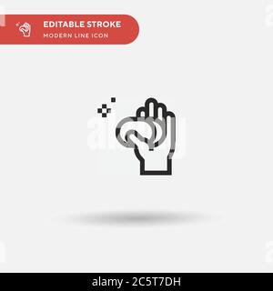 Icona vettoriale semplice per le mani di lavaggio. Modello di disegno simbolo illustrazione per elemento UI mobile Web. Pittogramma moderno a colori perfetto su tratto modificabile. Icone lavando le mani per il vostro progetto di affari Illustrazione Vettoriale