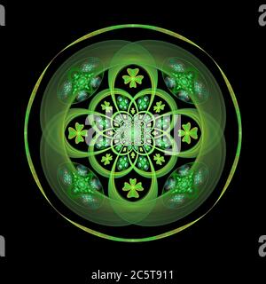 Design celtico moderno geometrico - Flame Fractal Art Foto Stock