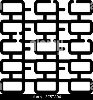 Icona schema di isolamento, stile contorno Illustrazione Vettoriale