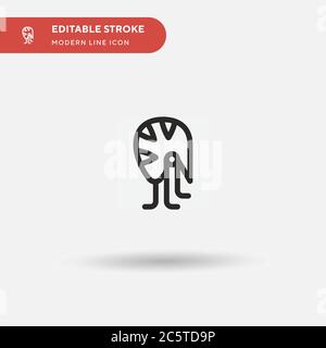 Icona vettore semplice Nautilus. Modello di disegno simbolo illustrazione per elemento UI mobile Web. Pittogramma moderno a colori perfetto su tratto modificabile. Nautilus icone per il vostro progetto di business Illustrazione Vettoriale