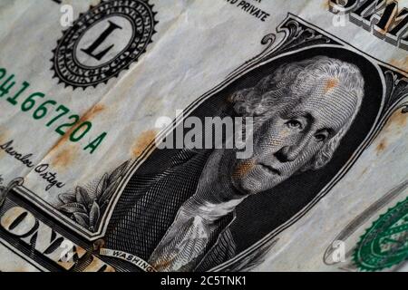 Stati Uniti d'America banconote da un dollaro Foto Stock