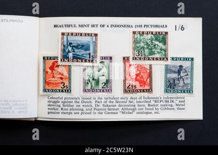 Francobolli speciali Universal Stamp Co Eastrington - Indonesia 1948 immagini Foto Stock