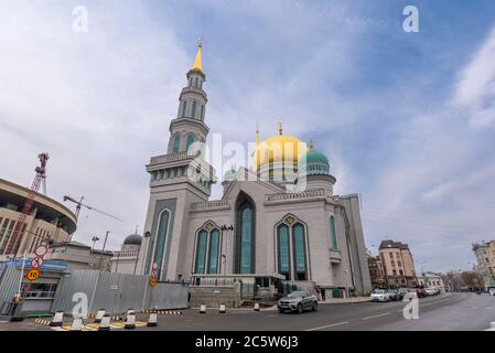 Mosca, Russia. La moschea della cattedrale di Mosca, una delle più grandi e più alte della Federazione Russa e dell'Europa Foto Stock