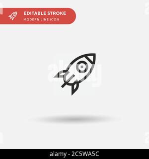 Icona vettore semplice di avvio. Modello di disegno simbolo illustrazione per elemento UI mobile Web. Pittogramma moderno a colori perfetto su tratto modificabile. Icone di avvio per il progetto aziendale Illustrazione Vettoriale