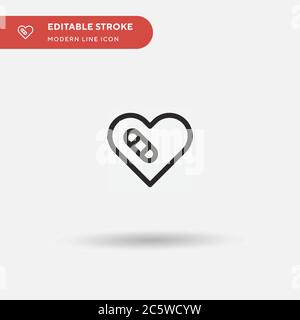 Icona Correggi vettore semplice. Modello di disegno simbolo illustrazione per elemento UI mobile Web. Pittogramma moderno a colori perfetto su tratto modificabile. Icone di correzione per il vostro progetto di affari Illustrazione Vettoriale