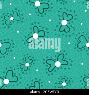 semplici lucciole modello vettoriale senza giunture in teal Illustrazione Vettoriale