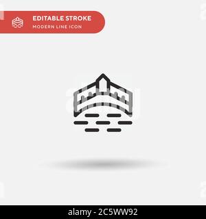 Icona vettore semplice Ponte Vecchio. Modello di disegno simbolo illustrazione per elemento UI mobile Web. Pittogramma moderno a colori perfetto su tratto modificabile. Po Illustrazione Vettoriale