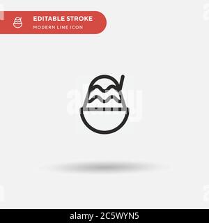 Icona vettore ghiaccio rasato semplice. Modello di disegno simbolo illustrazione per elemento UI mobile Web. Pittogramma moderno a colori perfetto su tratto modificabile. Icone di ghiaccio rasato per il vostro progetto di affari Illustrazione Vettoriale