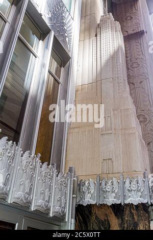 New York City, New York NYC Lower, Manhattan, Financial District, FiDi, 70 Pine Street, Cities Services Building, grattacieli alti Foto Stock