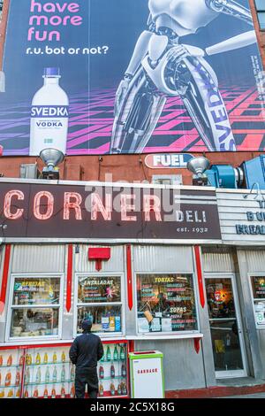 New York, New York City, New York NYC, Lower, Manhattan, SoHo, Kenmare Street, Corner Deli, ristoranti Foto Stock