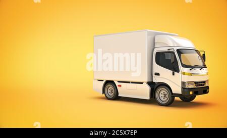 carrello per consegna bianco. rendering 3d Foto Stock