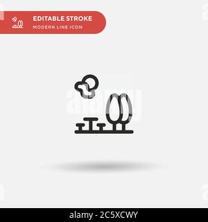 Icona vettore semplice area di riposo. Modello di disegno simbolo illustrazione per elemento UI mobile Web. Pittogramma moderno a colori perfetto su tratto modificabile. Icone dell'area di riposo per il progetto aziendale Illustrazione Vettoriale