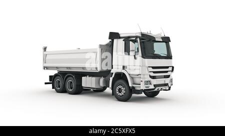 dumper bianco. rendering 3d Foto Stock