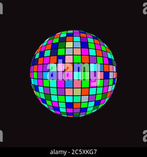 disco palla colorato disegno vettoriale illustrazione Illustrazione Vettoriale