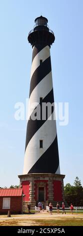 Stazione di Cape Hatteras Light sulle banche esterne a Buxton, Carolina del Nord. Foto Stock