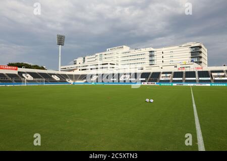 Kanagawa, Giappone. 5 luglio 2020. Generale : 2020 J3 Lega partite tra Y.S.C.C. Yokohama 3-4 Kataller Toyama allo stadio di calcio NHK Spring Mitsuzawa a Kanagawa, Giappone . Credit: Yohei Osada/AFLO SPORT/Alamy Live News Foto Stock